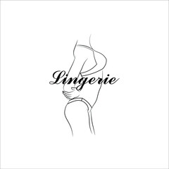 Lingerie, emblem, logo, icon, vector, illustration