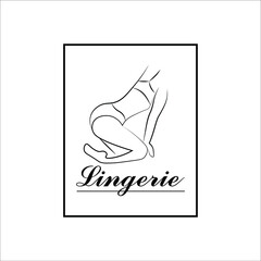 Lingerie, emblem, logo, icon, vector, illustration