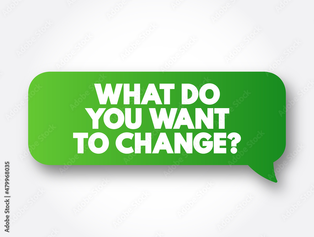 Poster what do you want to change question text message bubble, concept background