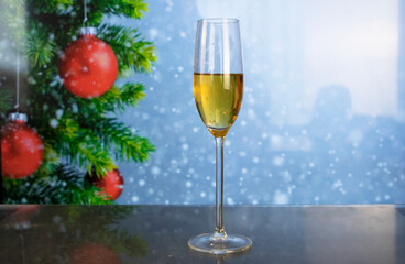 New year glass of champagne