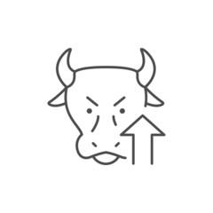 Bull market line outline icon