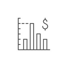 Financial graph line outline icon
