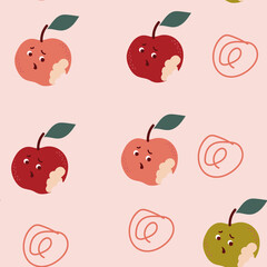 seamless pattern with apples