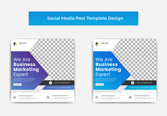 Fototapeta na wymiar We are digital marketing expert social media post template design