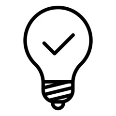 Lightbulb Idea Flat Icon Isolated On White Background