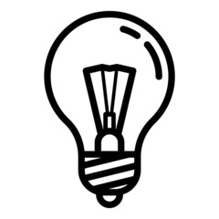 Lightbulb Idea Flat Icon Isolated On White Background