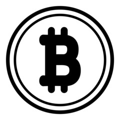 Bitcoin Flat Icon Isolated On White Background
