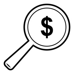 Magnifier Flat Icon Isolated On White Background