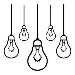 Lightbulb Flat Icon Isolated On White Background