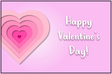 Valentine's Day background with hearts for card poster