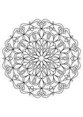 Mandala pattern Coloring book Art wallpaper design, tile pattern, greeting card, sticker, lace and tattoo. decoration for interior design. ethnic oriental circle ornament.