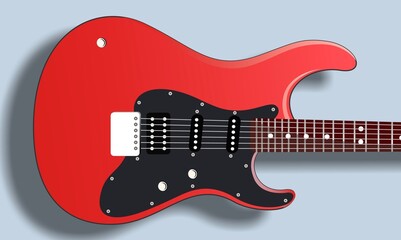 Obraz na płótnie Canvas Modern new elegant electric guitar