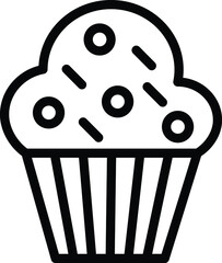 Muffin Vector Icon Design Illustration