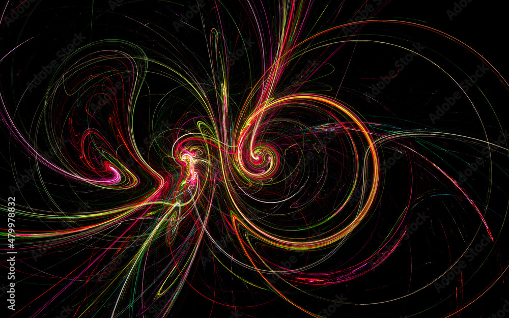 Aufkleber digital illustration abstract image generated fractal background image wallpaper pattern of various 