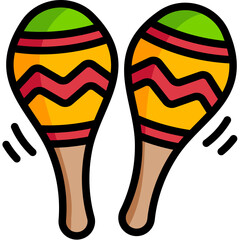 maracas line icon
