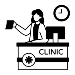 physician routine check up Concept, Annual Physical Exam Vector Icon Design, Medical and Healthcare Scene Symbol, Diseases Diagnostics Sign, Doctor and Patient Characters Stock Illustration