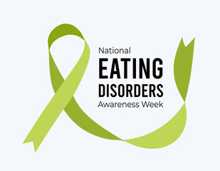National Eating Disorders Awareness Week. Vector illustration on white