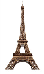 Fototapeta na wymiar Tour Eiffel on white background
