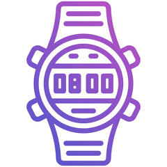 Smartwatch line gradient icon