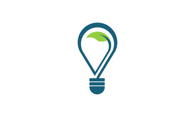 Green bulb eco energy template concept vector