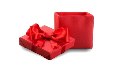 Gift box open lid with romantic, presents for Christmas day or valentine day, package