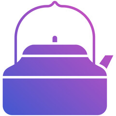 Teapot flat gradient icon