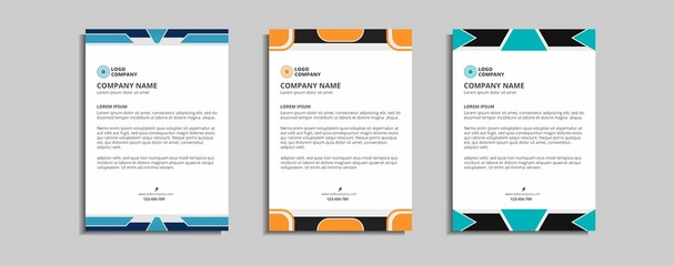 modern corporate letterhead template design