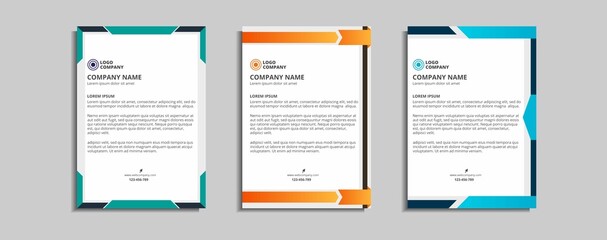 modern corporate letterhead template design