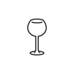 Balloon wine glass line icon