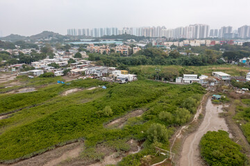the landscape of Sha Kong Wai and Ngau Hom 25 Dec 2021