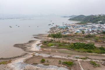 Yuen Long Lau Fau Shan  Shoreline, hong kong 25 Dec 2021