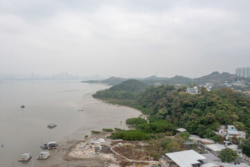Yuen Long Lau Fau Shan  Shoreline, hong kong 25 Dec 2021