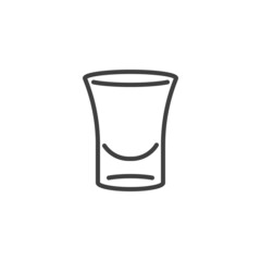 Shot glass line icon