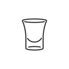 Shot glass line icon