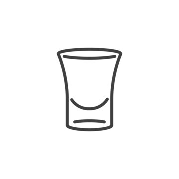 Shot Glass Line Icon