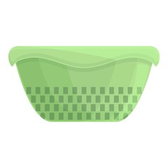 Obraz premium Accessory colander icon cartoon vector. Strainer pasta. Cook boil