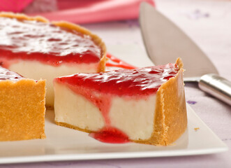 torta de queijo e morango 