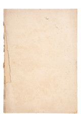 Craft brown paper texture with stain dots on white isolated background