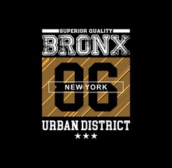 Bronx t-shirt design and more.Premium Vector illustration