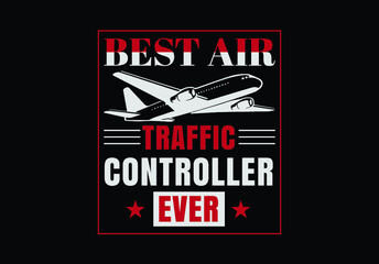 Air traffic Controller T-shirts Design Vector