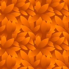 Tapeten Orange Nahtloses Muster orange trockene Blätter, die Tapete für Design wiederholen.