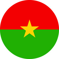 Circular national flag of Burkina Faso
