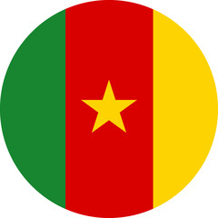 Circular national flag of Cameroon