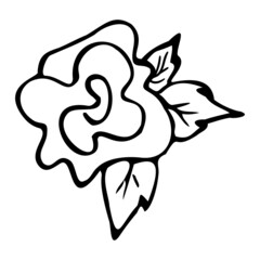 Hand drawn doodle bouquet of flowers for the holiday