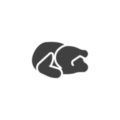 Raw chicken vector icon
