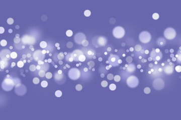 Abstract background of color year 2022 very peri with bokeh lights. Colorful bokeh glow sparkle with beautiful Valentine's Day concept. New Year