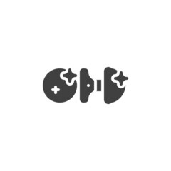 Diamond earrings vector icon