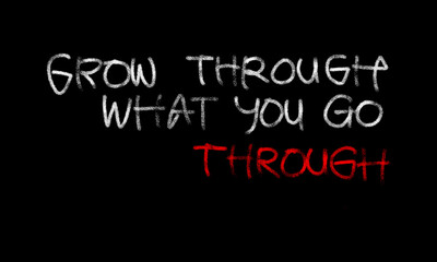 motivational words written by hand with basic colors black and white