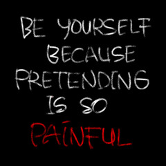 Obraz premium motivational words written by hand with basic colors black and white