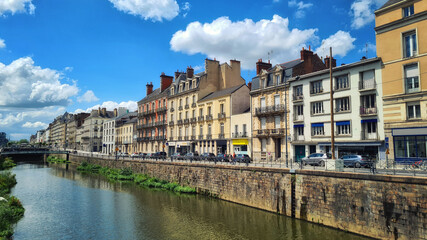 Fototapeta na wymiar River Vilaine in Rennes, Brittany, France